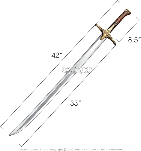 Vista 3 de 42.5" Espada larga de espuma medieval TV Fantasía Videojuego Cosplay Prop