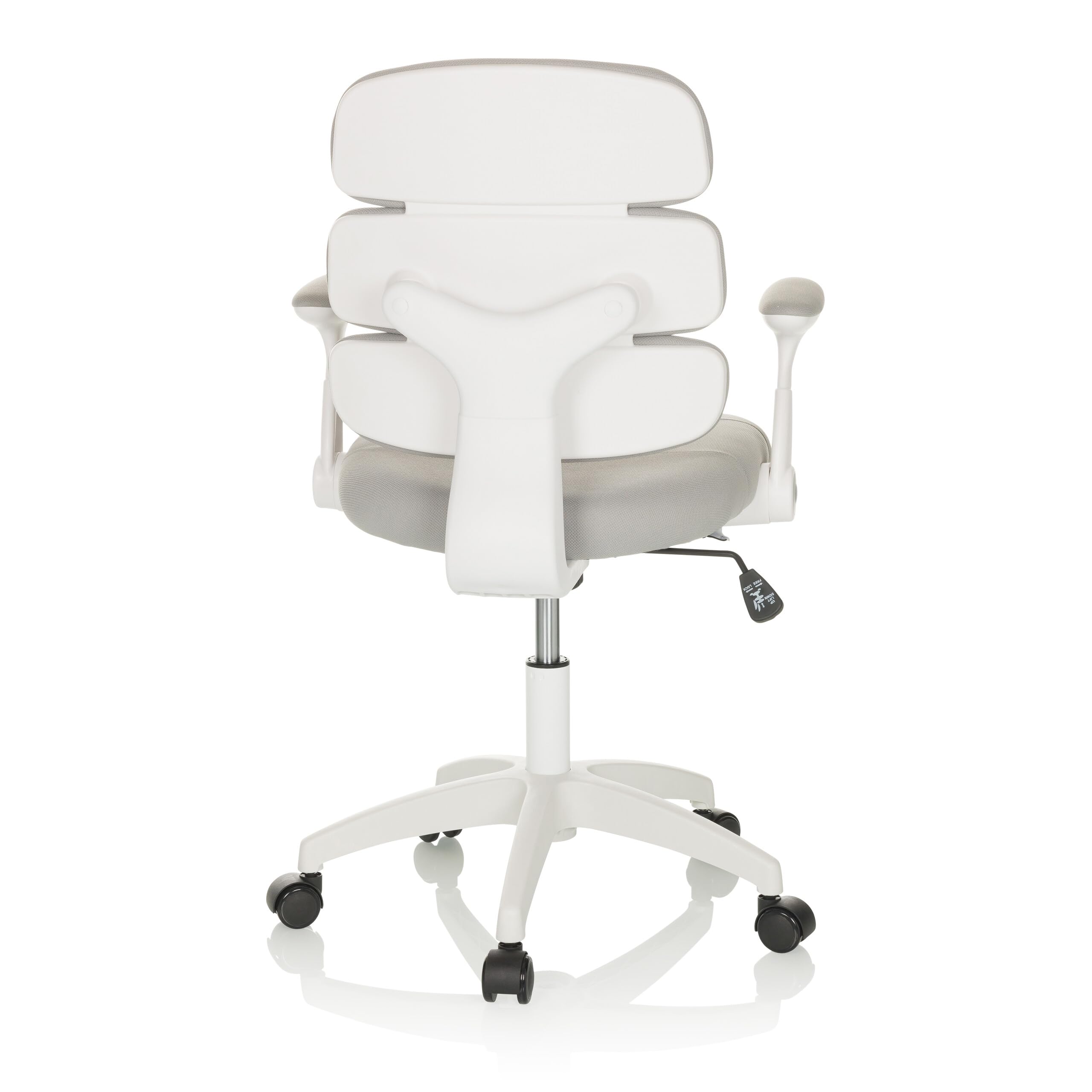 hjh OFFICE Silla de Escritorio Kid ERGOLINO W Silla giratoria Infantil con Respaldo ergonómico, Gris, 736428