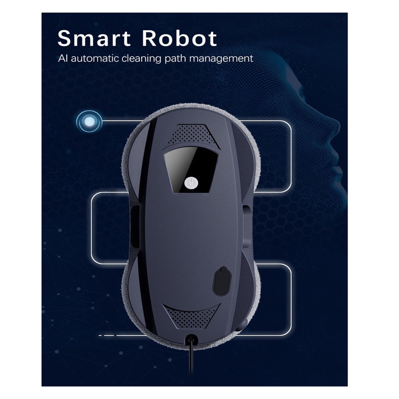 Inteligentny robot-odkurzacz Robot do czyszczenia okien Duży ssący, bezprzewodowy, zdalnie sterowany odkurzacz szyb okiennych