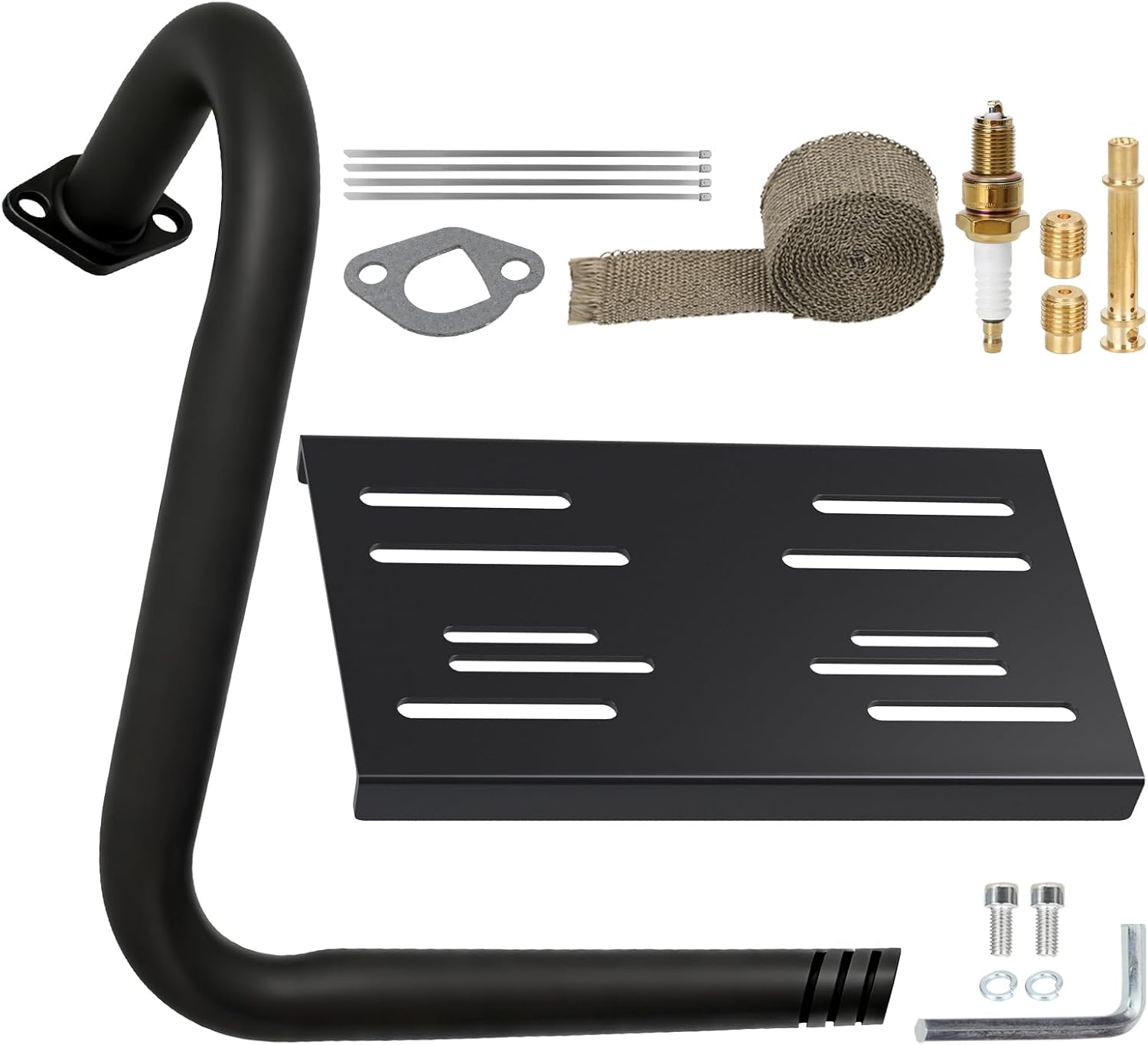 Engine Motor Mounting Plate with 212cc Mini Bike Exhaust Replacement for CT200U