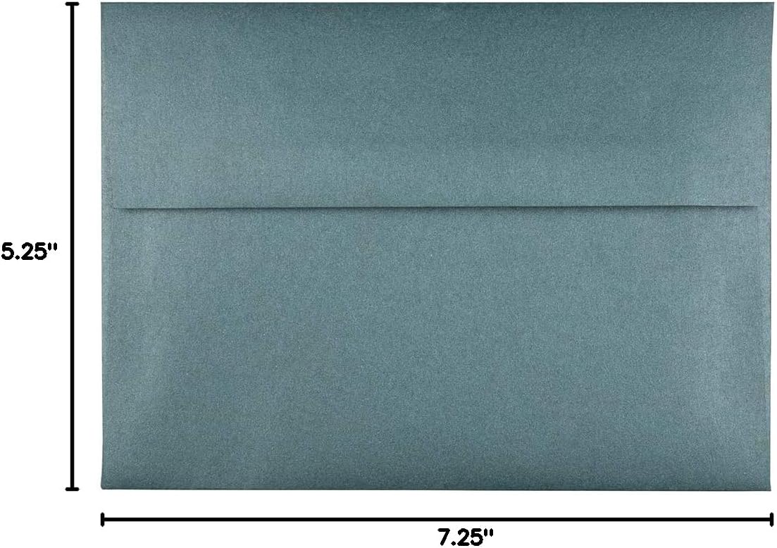 JAM PAPER A7 Metallic Invitation Envelopes - 5 1/4 x 7 1/4 - Malachite Deep Green Stardream - 25/Pack