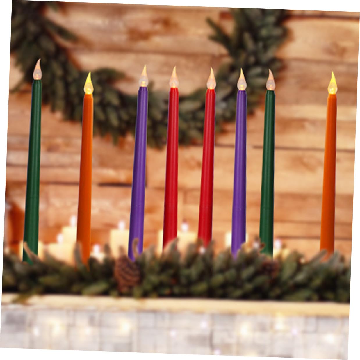 Lurrose Candele Elettriche LED senza Fiamma Rosse Alimentate a Batteria 2 X Aaa 12 Pezzi Design Realistico e Lunga Durata, per Feste e Decorazioni da Scrivania