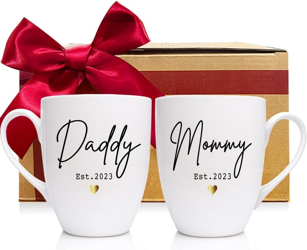 Est 2023 New Parents Gifts, New Mommy Daddy Mug Gift, Mug