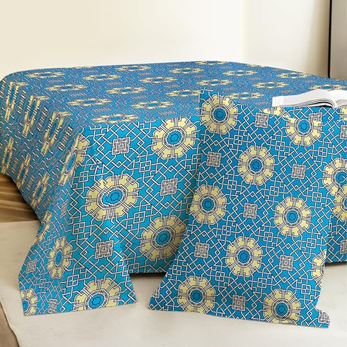 Image of Weave & Decor Cotton Bedsheet for Single Bed 90x60 Inches Soft and Breathable, Includes 1 Pillow Cover 20x30 Inches