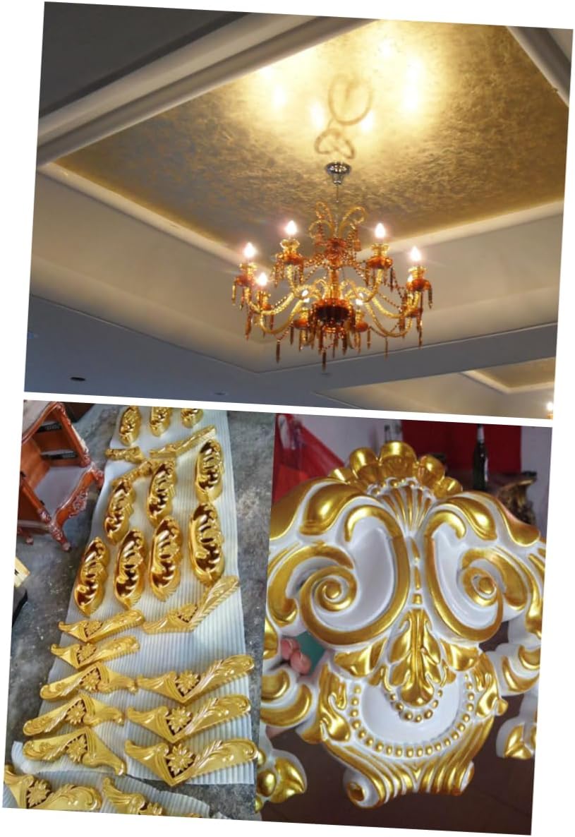 HEALSOPTHY Imitation Gold Leaf Sheets 14x14cm Decorative Foil for Art Crafts Gilding Projects Home Decor 100 Sheets