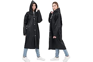 2-Pack Reusable Rain Coats - Extra Thick EVA for Optimal Protection