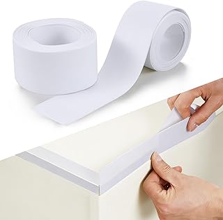 2 Rolls Window Sill Protector Strip,Corner Protector Baby,21ft x 1.5" Self Adhesive Edge Protector Strip for Glass Table/Desk/Window Sill/Cabinet Door,Sharp Edge Wrap Cover Tape