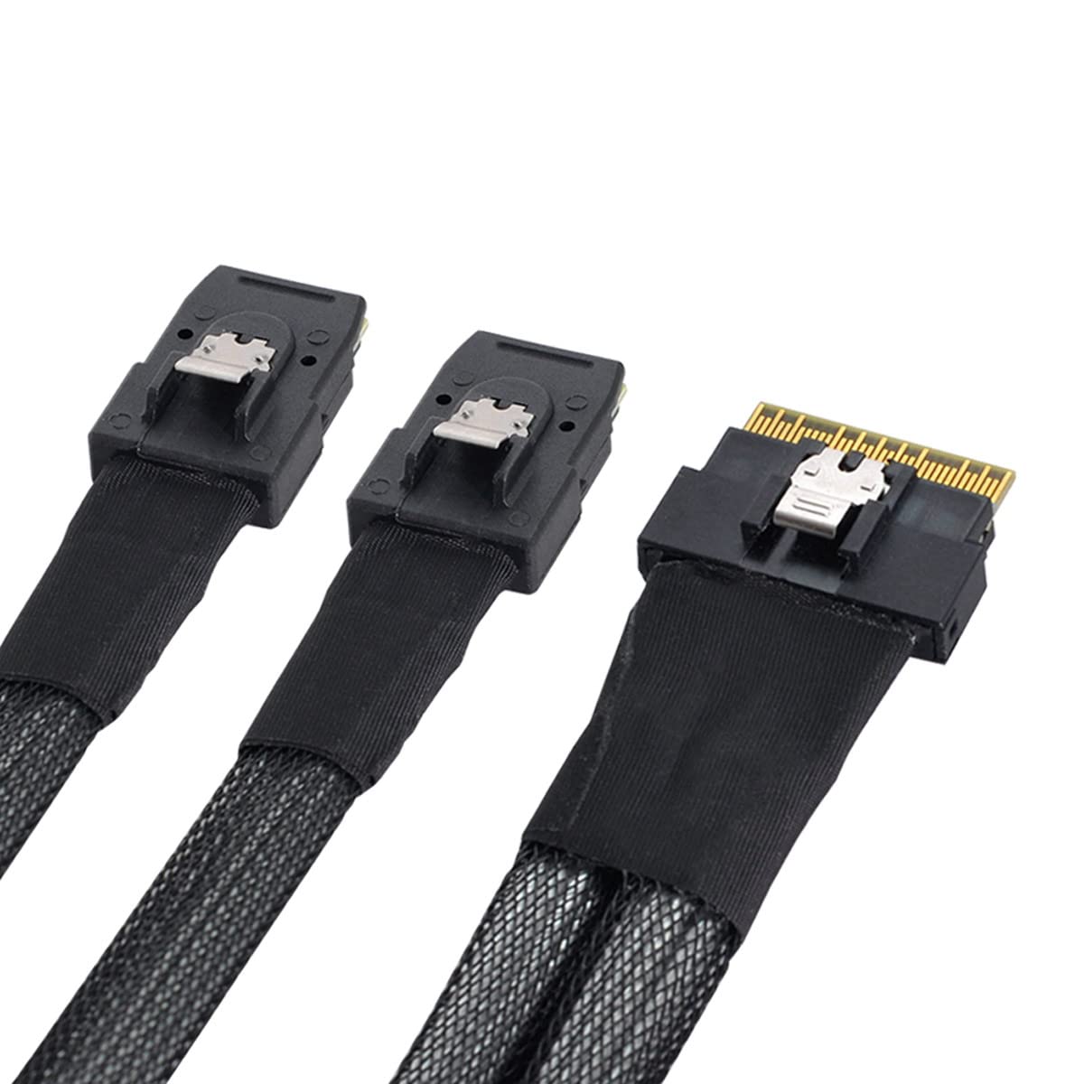 Cablecc PCI-E Ultraport Slimline SAS Slim 4.0 SFF-8654 8i 74pin a doppio SFF-8087 Mini SAS cavo PCI-Express