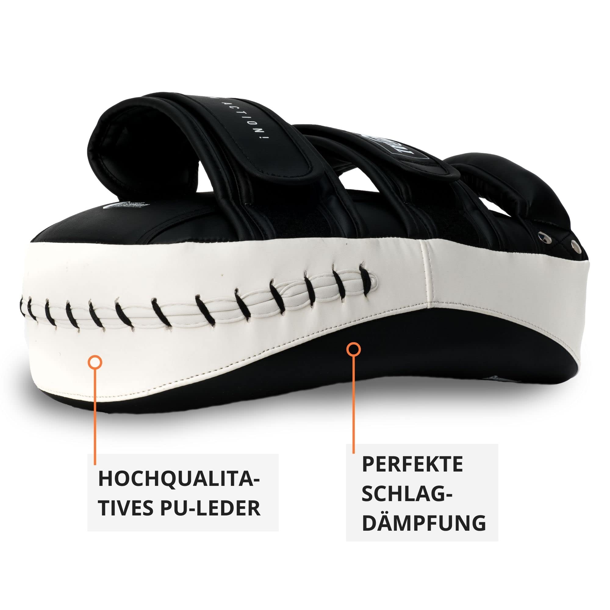MADGON Kick-Pratzen mit hochwertiger Polsterung für optimale Stoßdämpfung - Schlagpolstert für Kampfsport, MMA, Kickboxen, Muay Thai