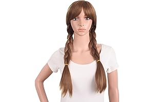 Long flowing 28"/70cm Cosplay Costume Anime Wig (Dark Brown/Light Brown) for Dorothy...