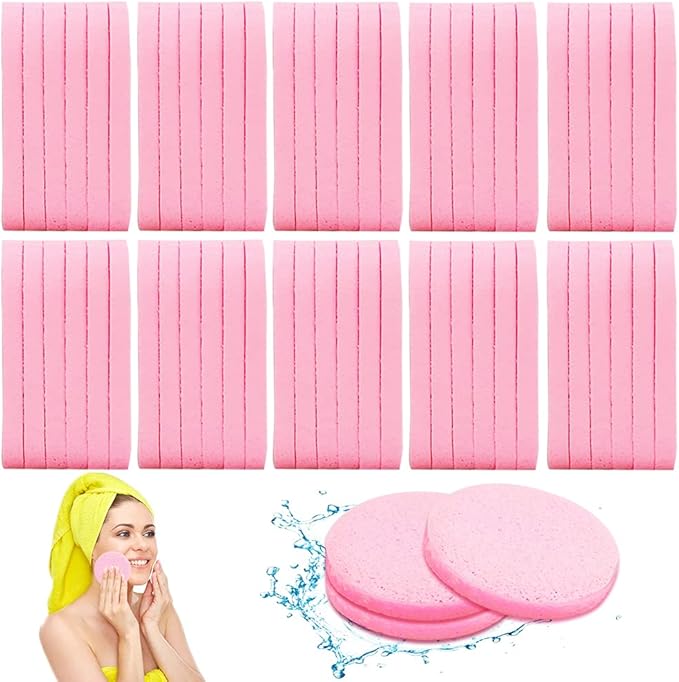 120 Pcs Facial Sponges Compressed,Face Cleansing Sponge,Makeup Removal