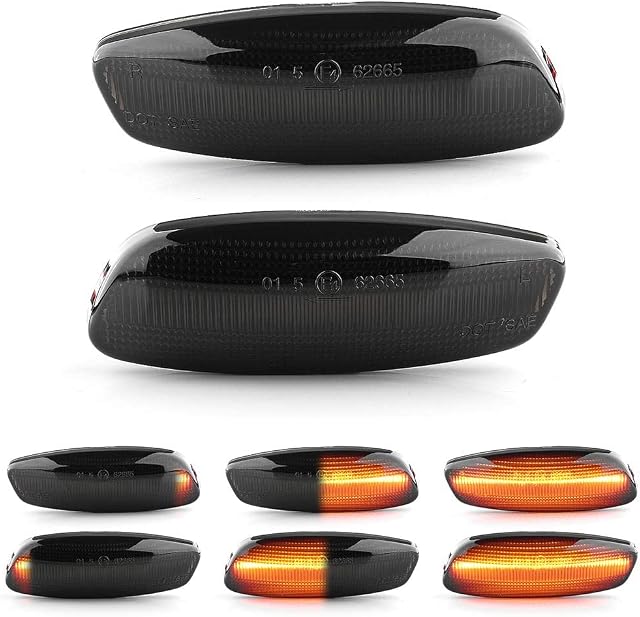 LIGHTDELUX 2 x kierunkowskazy boczne, kierunkowskazy boczne, dynamiczne, bez komunikatu o błędzie, ze znakiem kontrolnym E4 Black Vision V-172008_1
