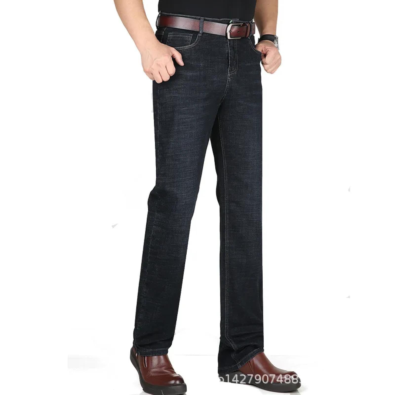 Jeans Herren Hose Jeanshose Neueherren Jeans Hohe Männliche Denim Stretch Gerade Lockere Hose