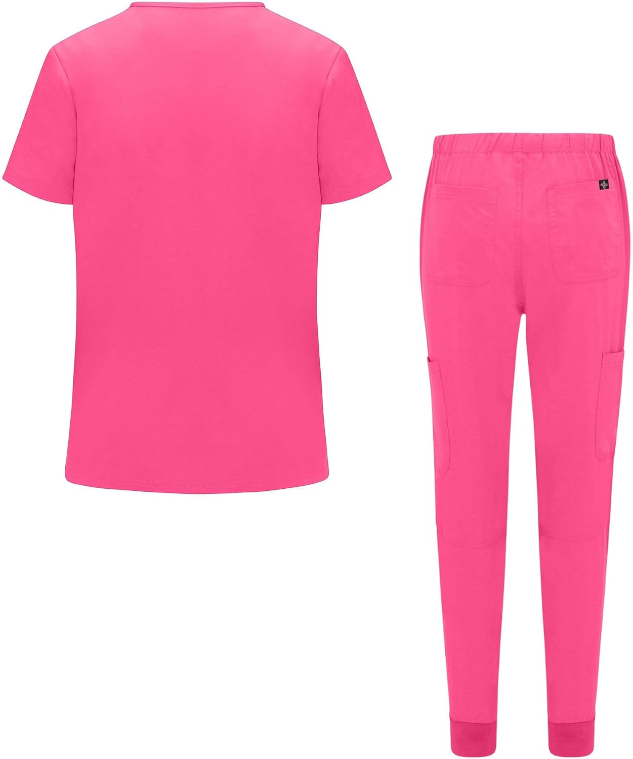 Women's Jogger Scrub Set 10 Pockets Stretch Medical Scrub Top and Pant Nursing Uniforms