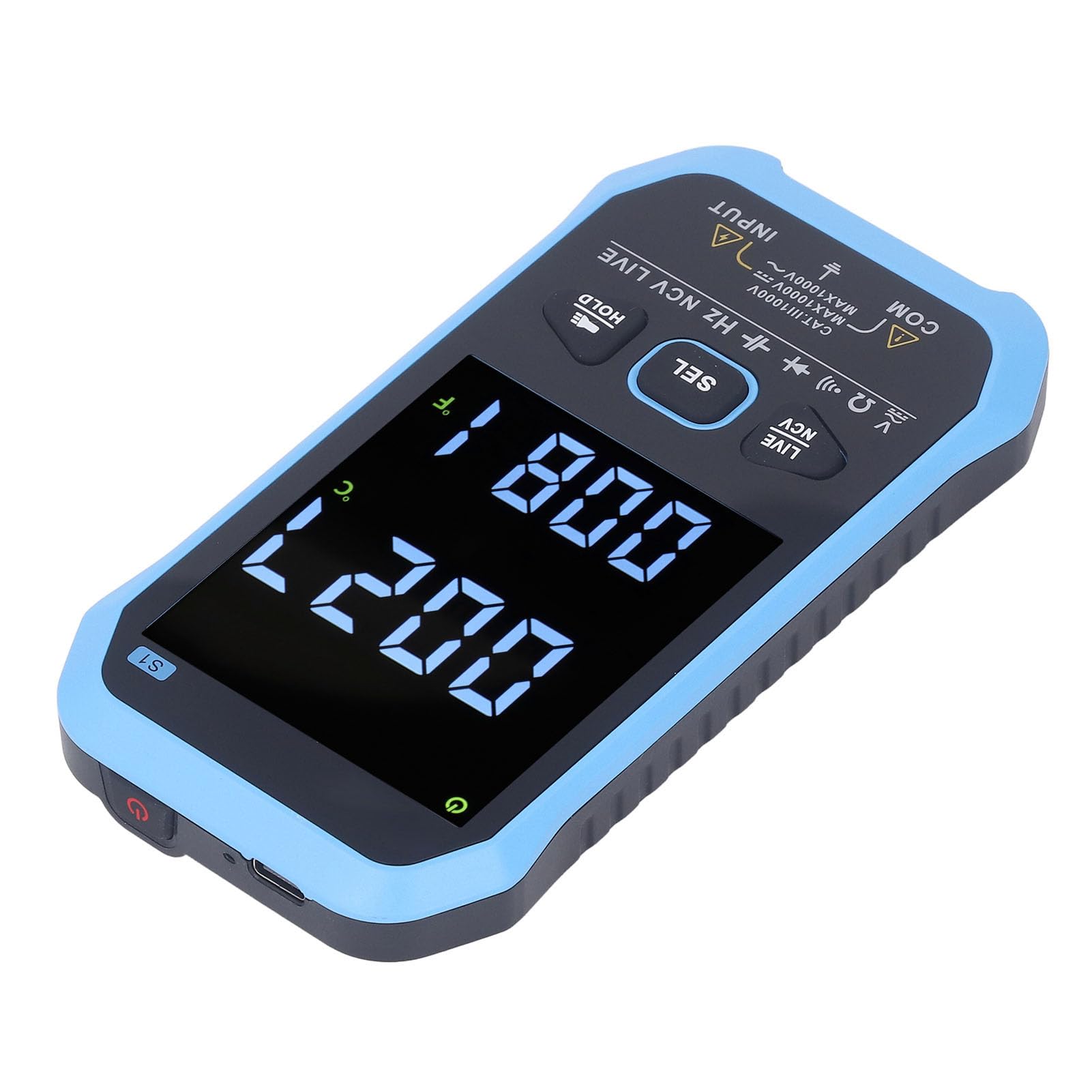 Multimetro Digitale Tester con Display LCD Ad Alta Precisione per la Risoluzione dei Problemi Elettrici e Automobilistici con Batteria Integrata