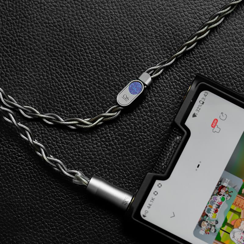 Shanling Moria Écouteurs intra-auriculaires Single-Dynamic avec membrane en titane 60 couches et entraînement magnétique triple cavité, boîtier en titane CNC, câble OFC plaqué argent 5N, 2 broches de