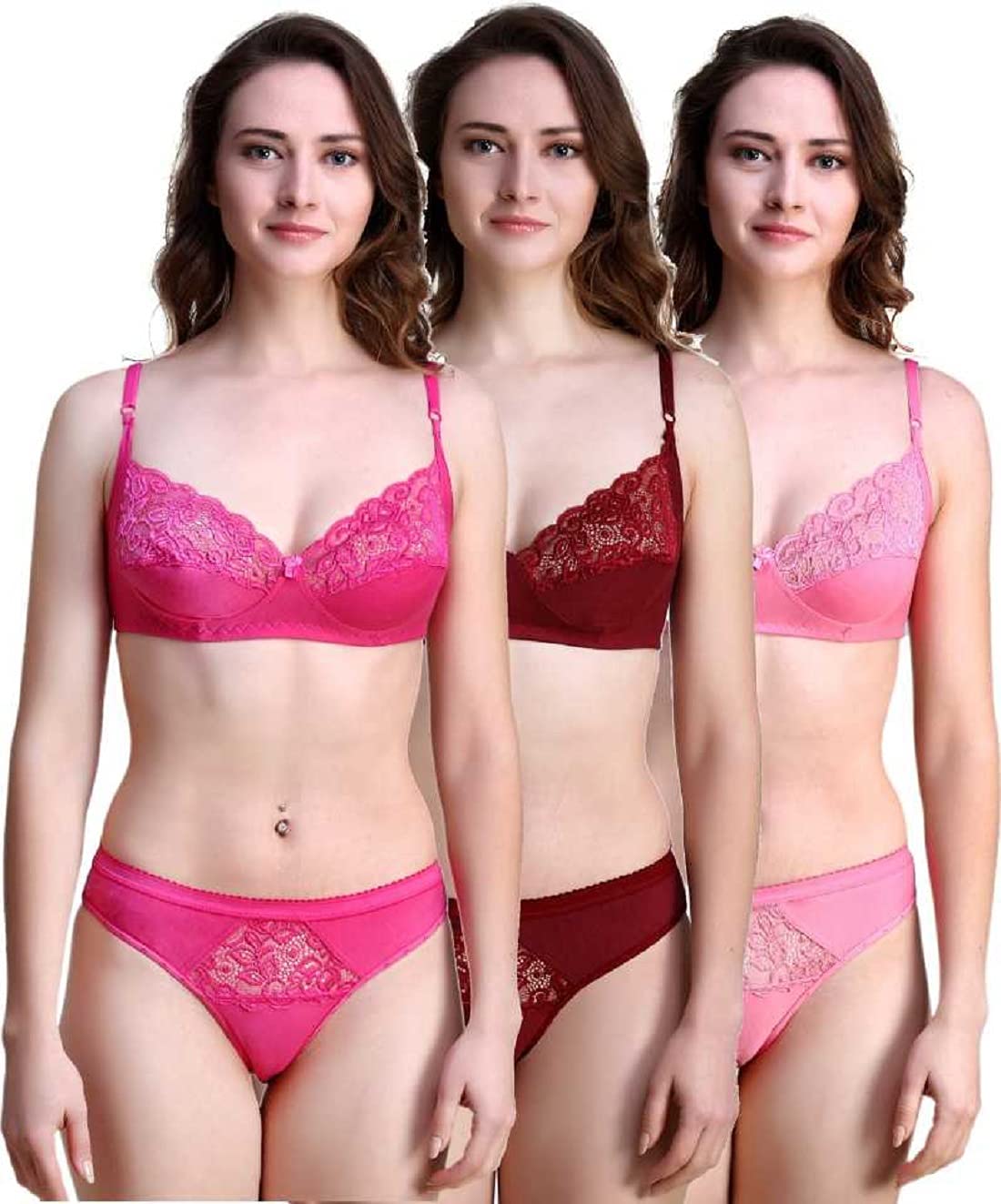 Bra & Panty Set Multicolor Lingerie Set-image-29