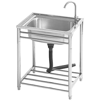 「花」サンカ 錆びにくいステンレス製 シンクが深い 簡易流し台 屋外 楽天市場】【10/20限定 クーポンで全品10%OFF】 屋外用 流し台