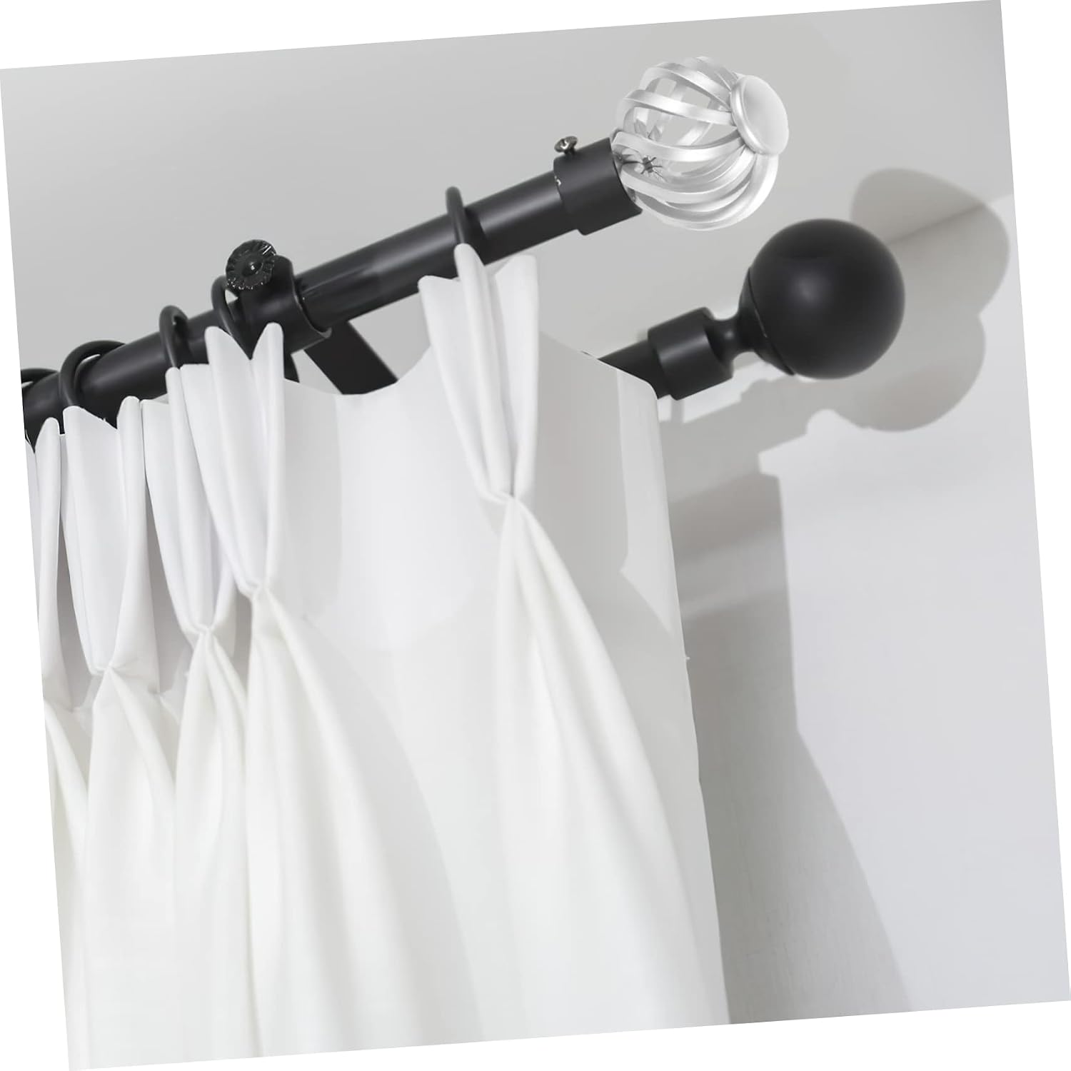 ULTECHNOVO 2pcs Decorative Curtain Pole Ends Stylish Bird Cage Finials for Window Curtain Rods Easy to Install and Detach for Living Room Bedroom and Dining Room