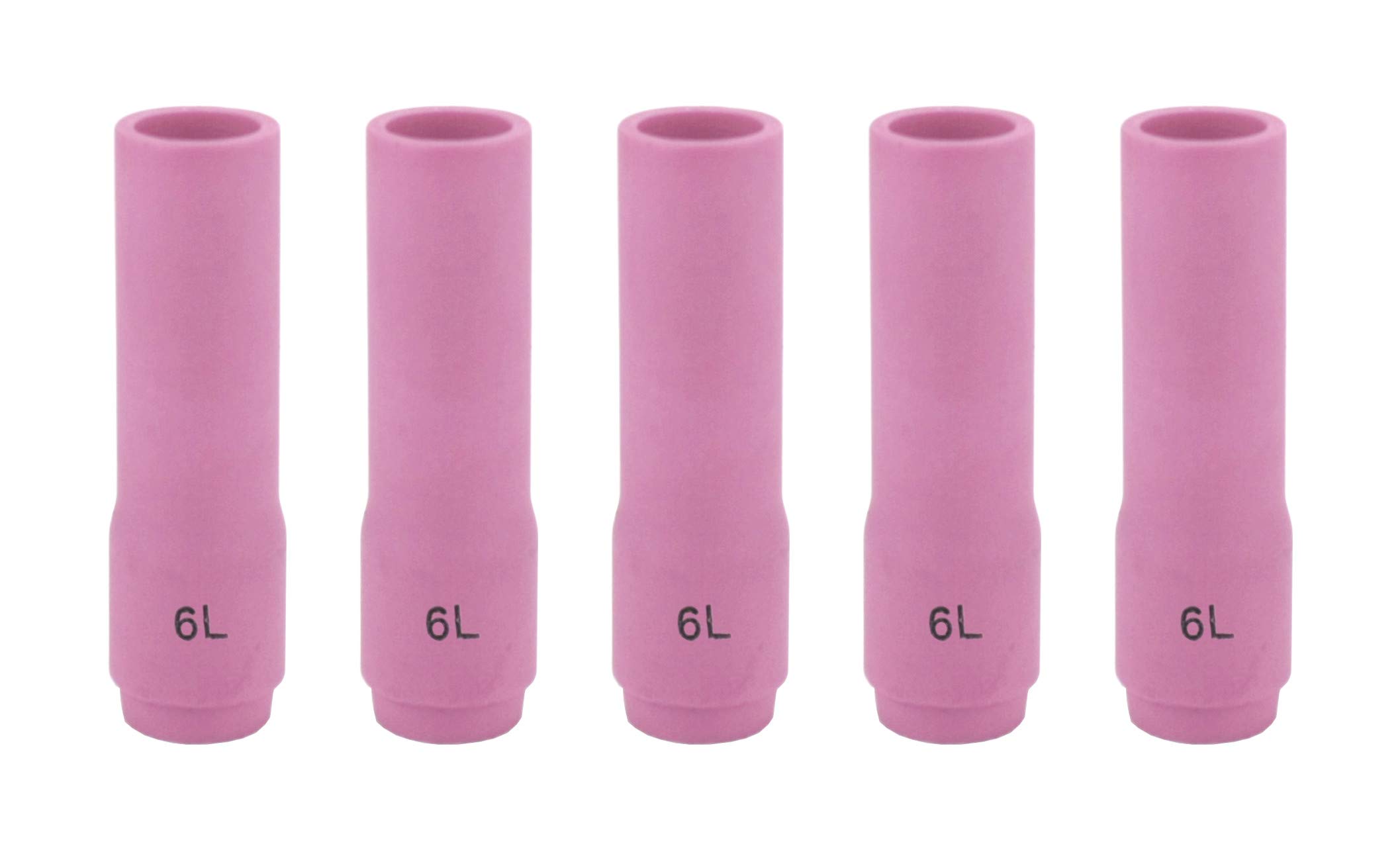 Long Alumina Nozzle Cups for TIG Welding Torches Series 9/20/25 with Standard Set-Up and 17/18/26 with Stubby Set-Up - Model: 796F73 - #6 (3/8