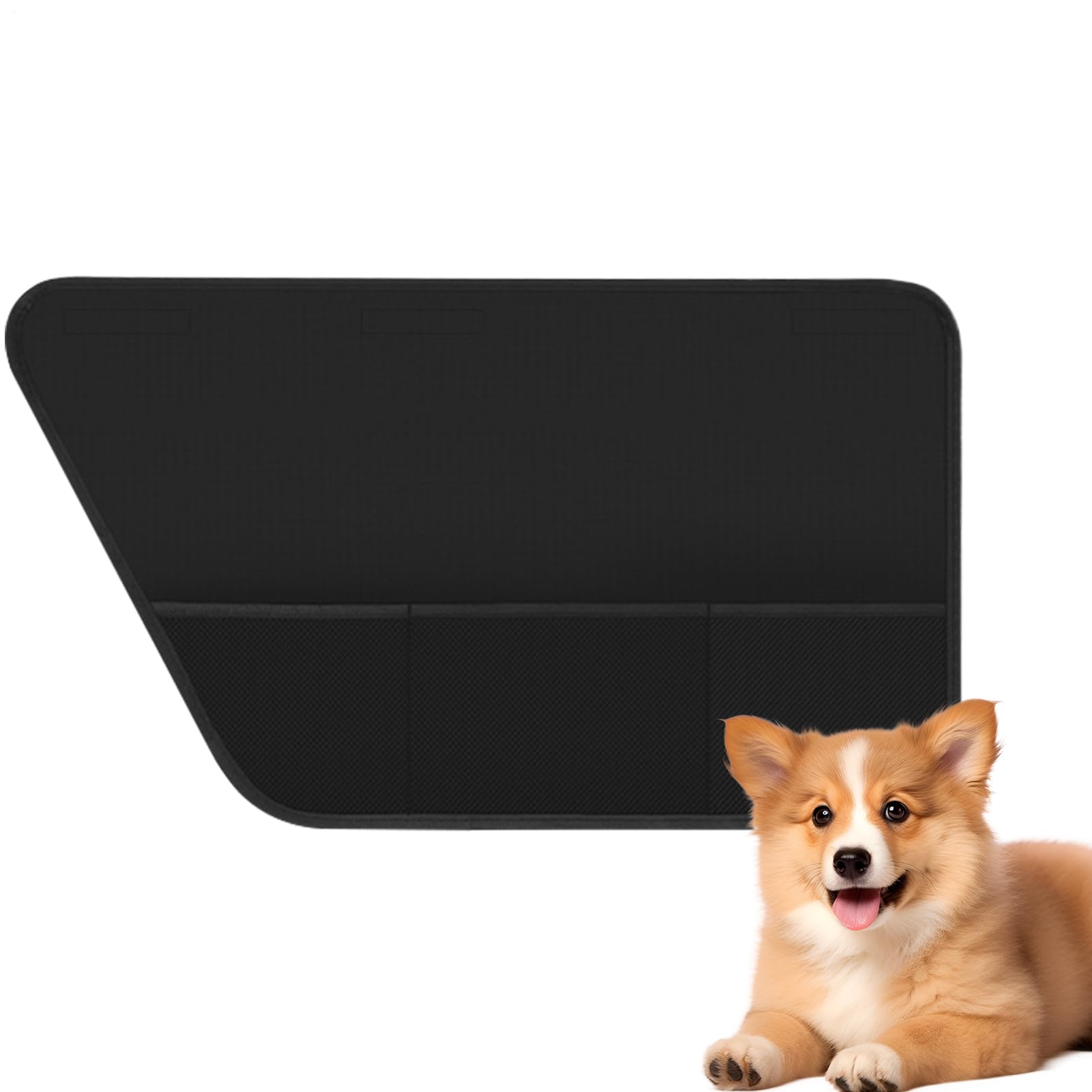 Dog Car Door Protector Scratch Guard, Waterproof Anti Scratch Door Protector Dog, Protective Shield with Mesh Pocket for Vehicle Truck Camping Road Trip Automotive Travel