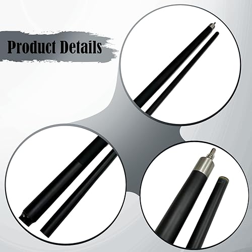 Miniatura 2 de Colaxi Taco de billar de 57.87 pulgadas para mesa de billar, agarre antideslizante, repuesto ligero de 0.512 in, taco de billar para práctica