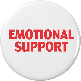 Emotional Support Pinback Button Pin Service Dog Animal Therapy Medical Alert