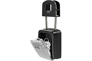 Upgraded Key Lock Box with Removable Buckle, Key Safe with Code