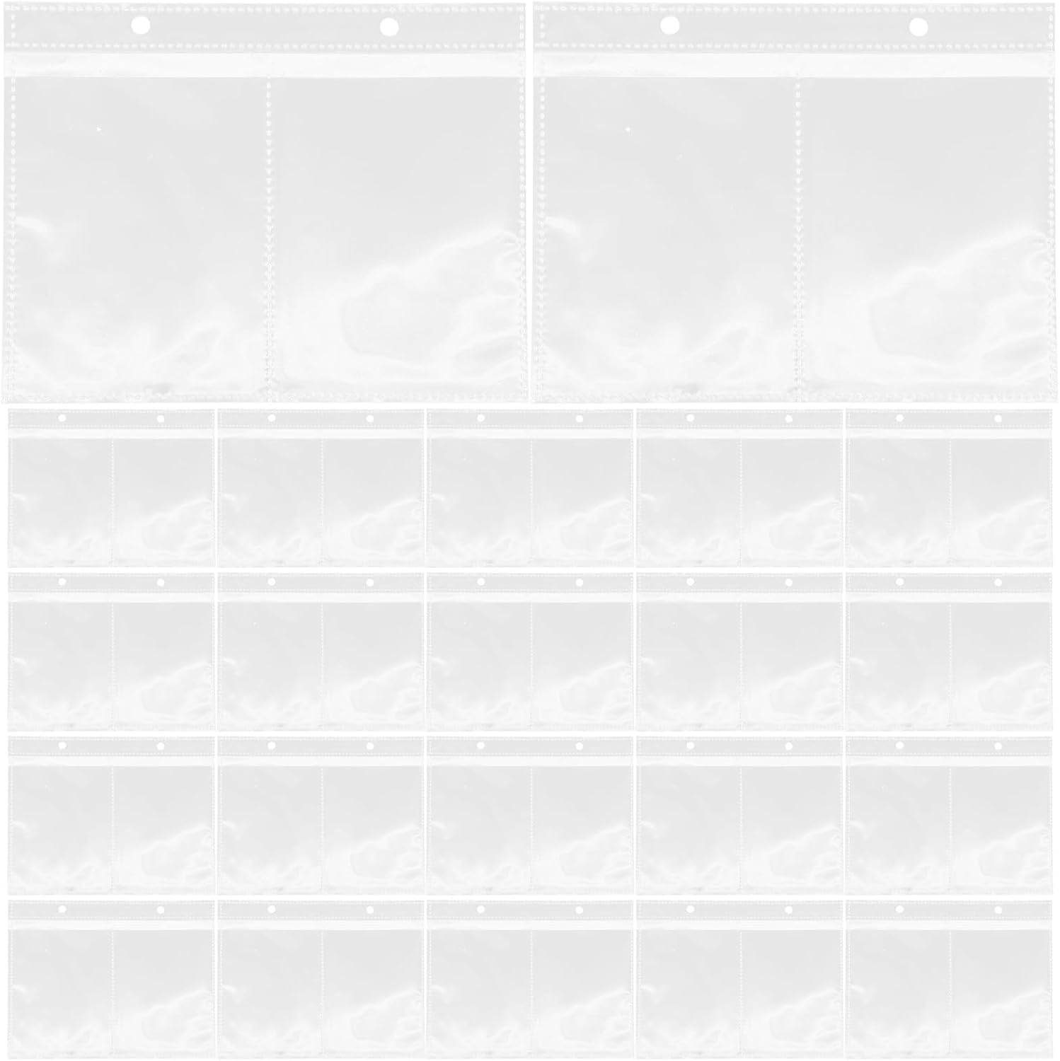 50pcs Photo Album Refill Pages, 4x6 Photo Sleeves for A6 Binder, Page Protectors for Crapbook Album, Wedding Family Anniversary Baby Travel Book