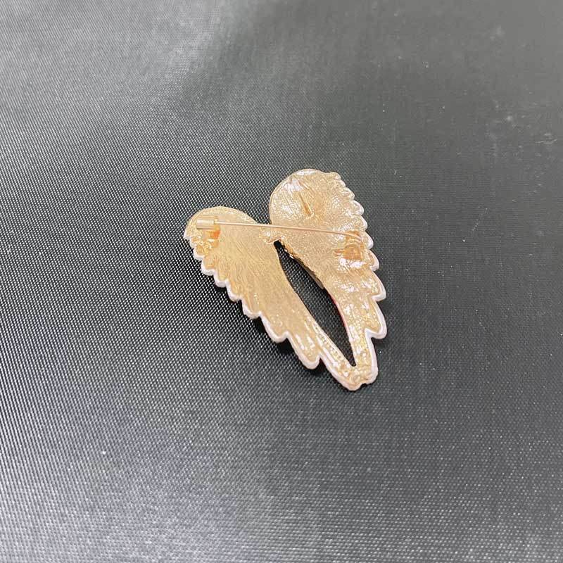Image of Brooch Pins for Women Men Fashion Angel Wings Large Brooch Lapel Pin Scarf Buckle Pin Crystal Brooch Wedding Prom Dresses Clothing Accessories Jewelry
