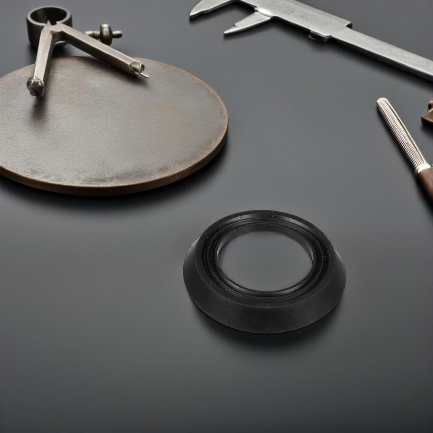 UKCOCO 2pcs Leakproof Rubber Urinal Gasket Sealing Rings for Drain Flange Replacement, Thin 1.0mm Thickness, Compatible with Home and Commercial Urinal Models