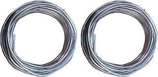 2 Rolls Round H Aluminum Came, Silver H Channel Aluminum Came for DIY Crafting, Stained Glass Supplies, 5.1 x 5.1 in / 13 x 13 cm Diameter, for Crafts, Suncatcher Projects, Home Decor