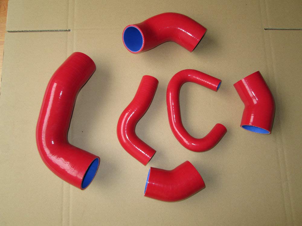 Fsmoto Black Red Silicone Intercooler Hose Kit For Mitsubishi Lancer Evo 7/8/9 Ix Ct9a 4G63 2.0L Mr
