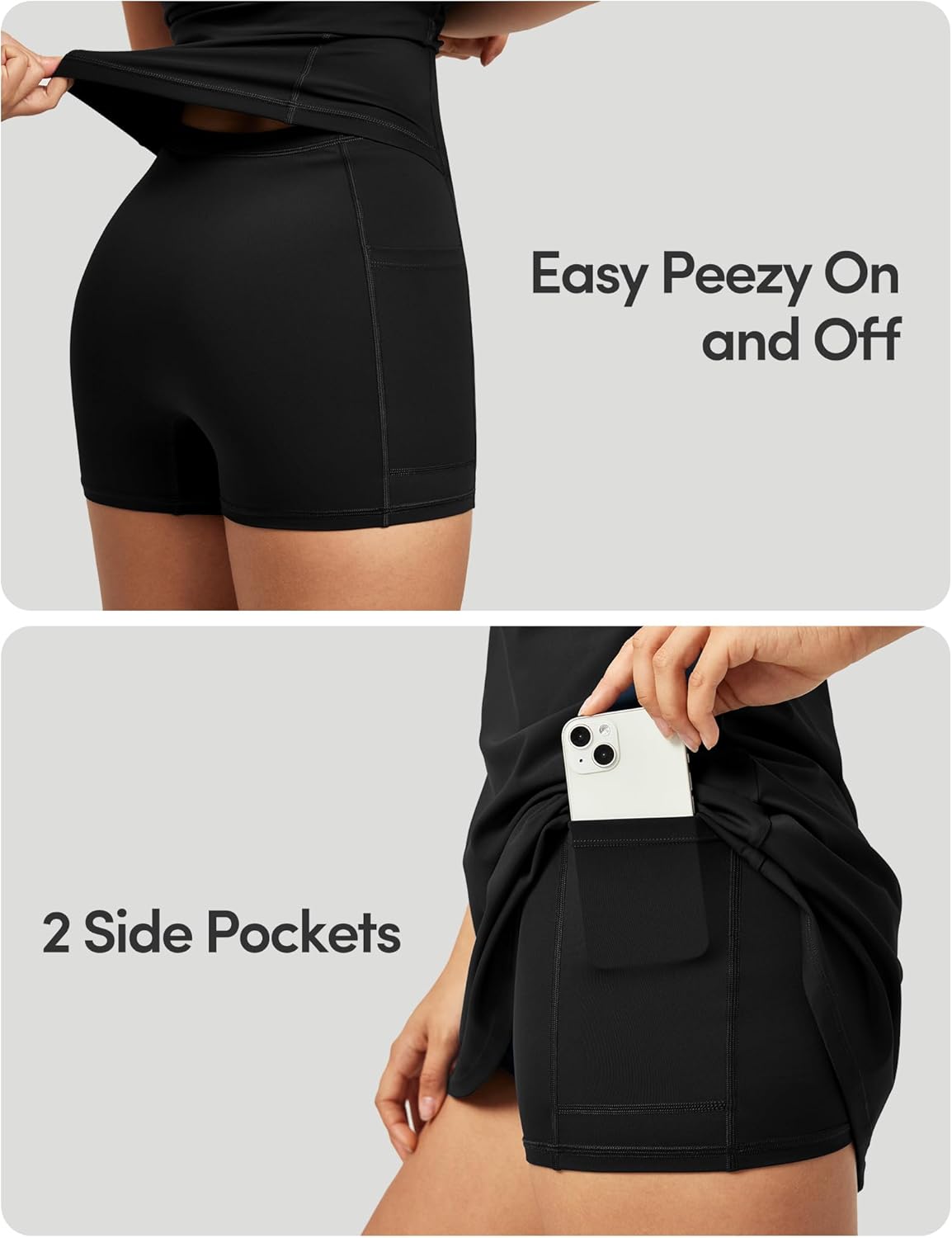 IUGA Easy Peezy Athletic Dress for Women Tennis Dress with Shorts Underneath Golf Workout Dresses with Pockets - Image 4