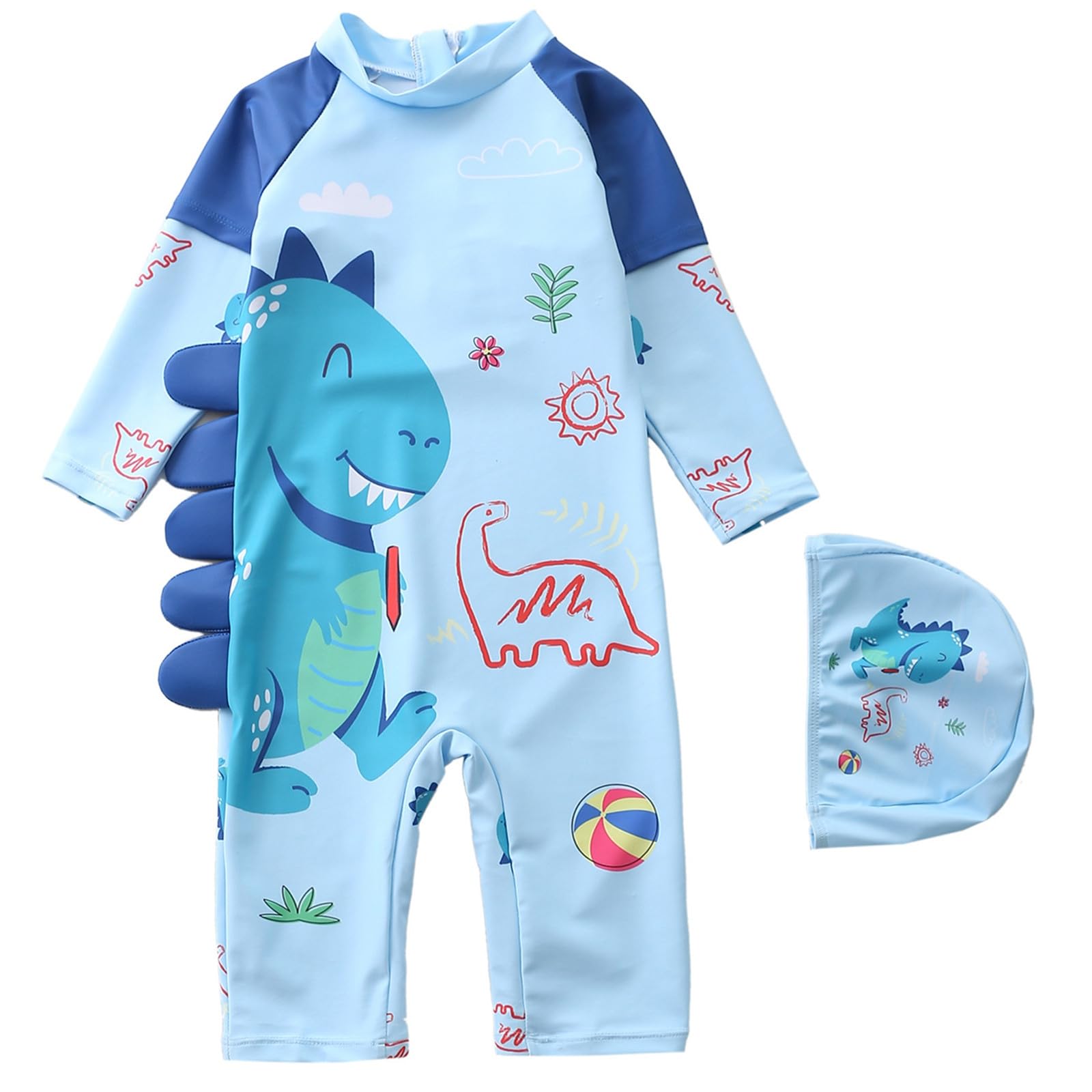 Maillot de bain enfant plage et piscine avec t-shirt blanc flottant bébé manches courtes