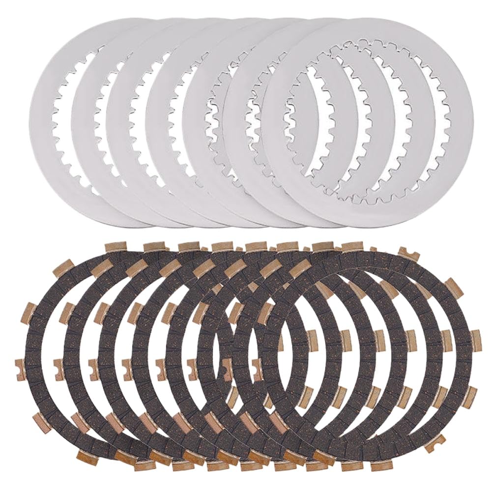 Kit dischi frizione e dischi in acciaio compatibili con KX250F KX250 F KX 250F 2008 2009 2010 2011 2012 2013 2014 2015 2016 2017 2018(Bakelite Kit)