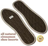 Foot Odor Insoles Women and Men's Shoes - Smelly Feet Inserts with Cinnamon - Best Natural Foot and Shoe Odor Eliminator Controls Stinky Feet Easily - Manage Foot Infections - Enjoy Better Foot Health