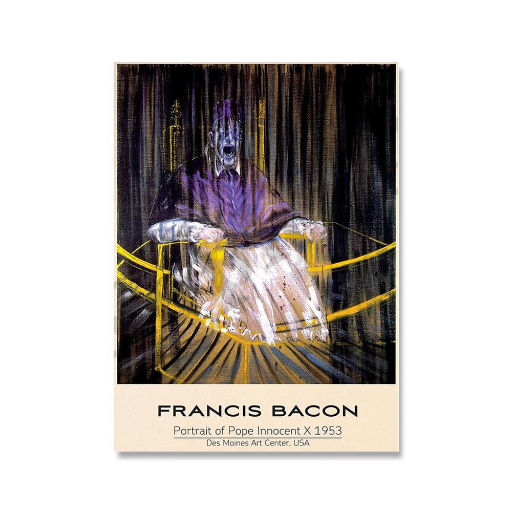 Latafa Francis Bacon Medieval Art Prints Exhibition Painting Francis Bacon Canvas Wall Art Francis Bacon Poster Home Wall Decor Picture 50X70cm Frameless