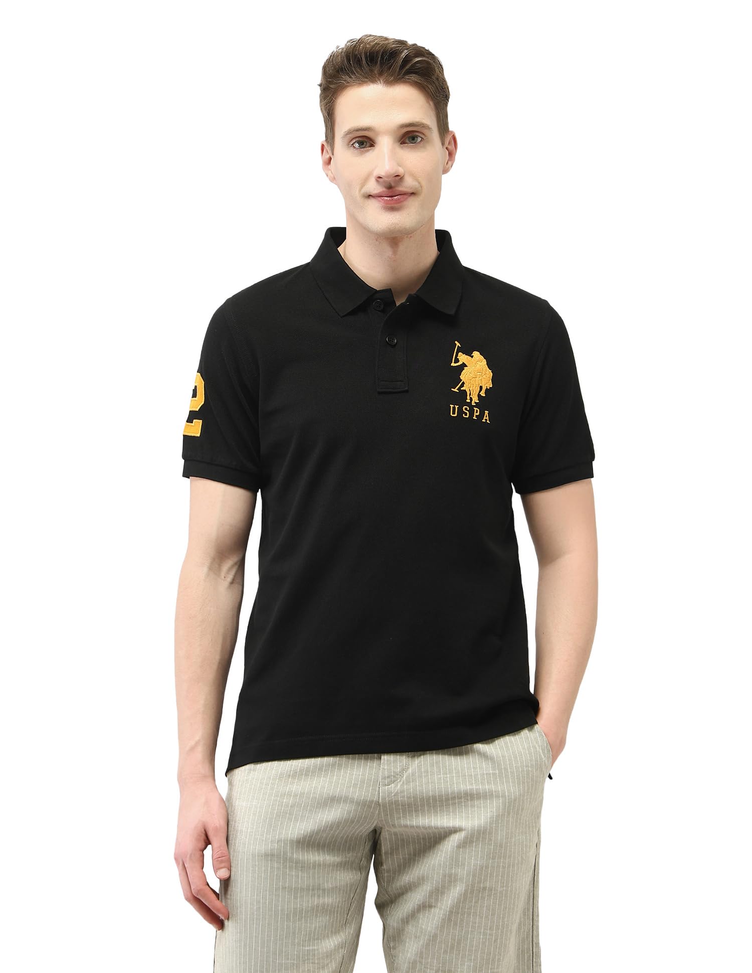 u.s. polo assn. U.s.Polo Association Men's Solid Slim fit Polo Shirt-picture-38