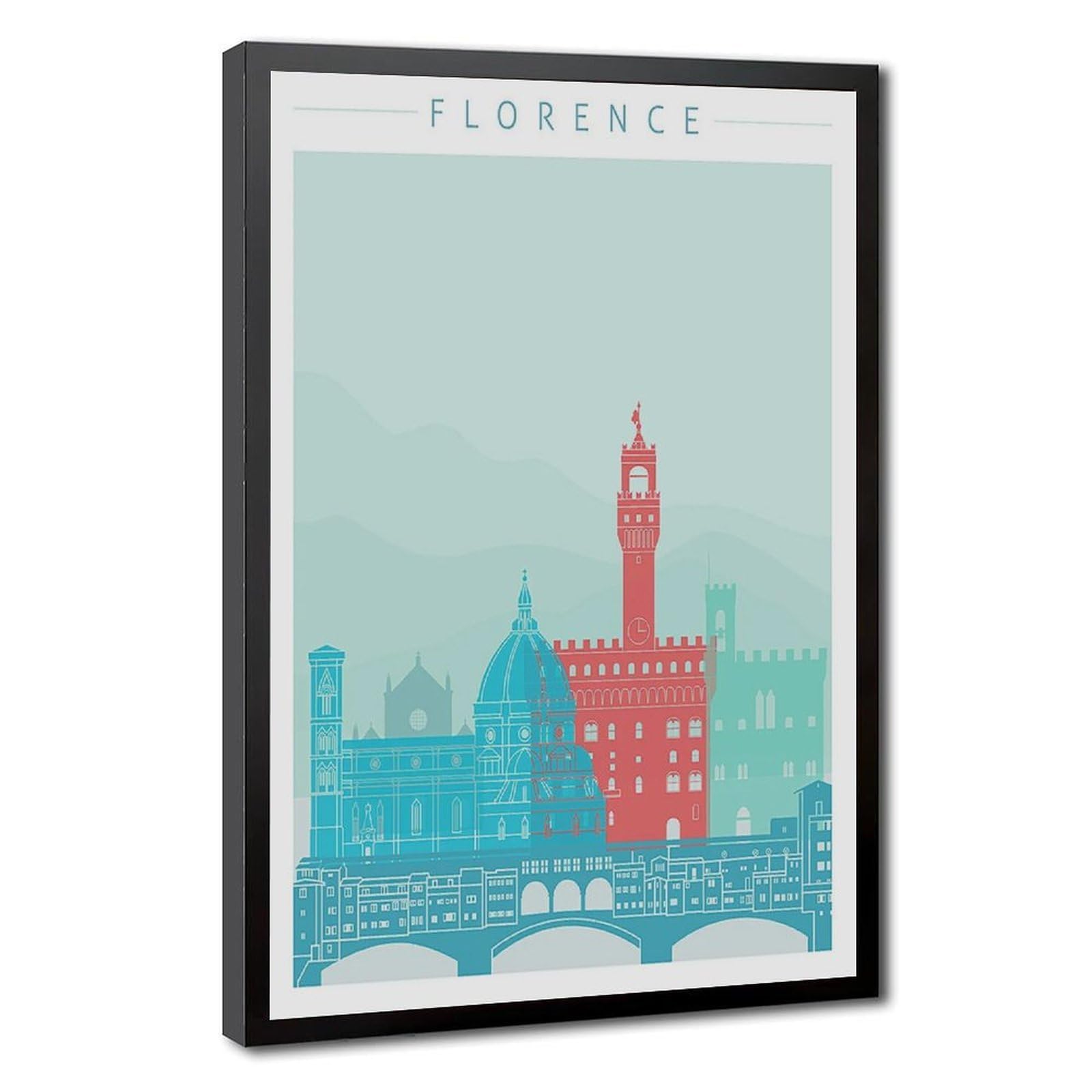 Bareronor Florence Skyline Poster Canvas Poster Bedroom Decor Landscape Office Room Decor Gift 24" L X 36" W