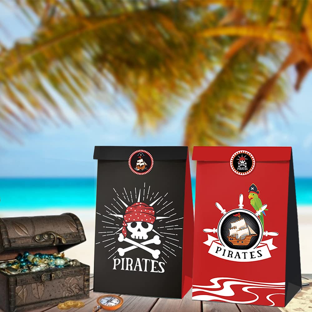 Amscan 24-teiliges Piraten-Partygeschenk-Set – Mit Augenklappen, Goldmünzen, Anhängern & Fernrohren, Für 6 Kinder