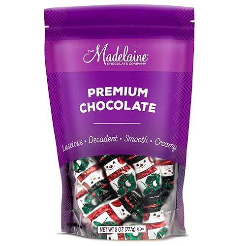 Miniatura 3 de Madelaine - Muñecos de nieve de chocolate con leche sólido de alta calidad (12 libra), regalos de fiesta de Navidad, rellenos de calcetines de