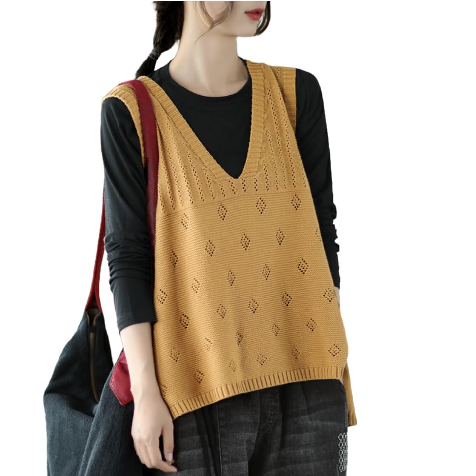 試着のみ美品✨エイココンドウ 立体 ニットベスト シースルートップス