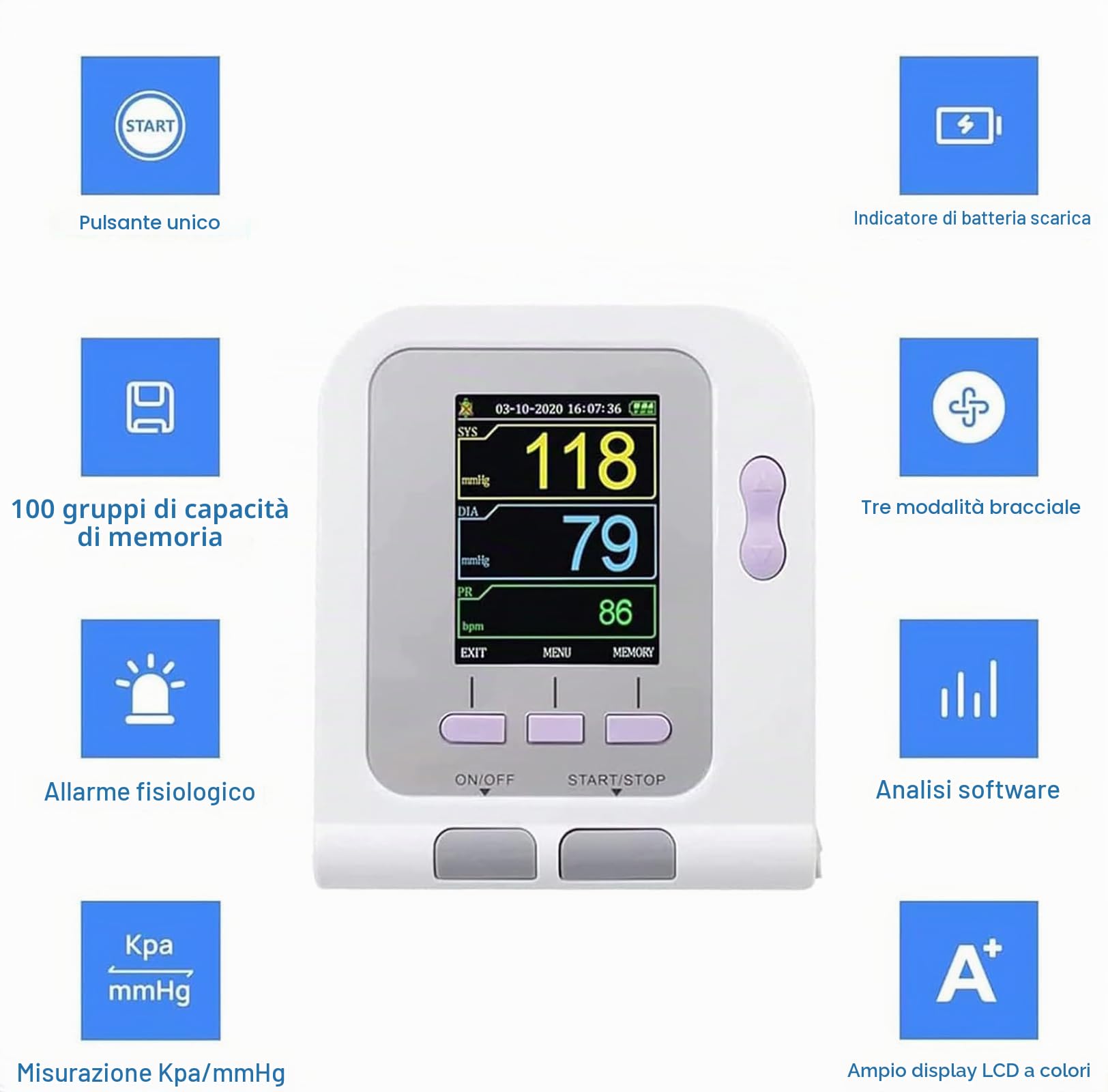 Misuratore di Pressione Sanguigna per Animali Domestici, Apparecchiatura Veterinaria Digitale, Sfigmomanometro Elettronico A 3 modalità E 3 Bracciali, per La Cura di Cani/Gatti/Animali Domestici