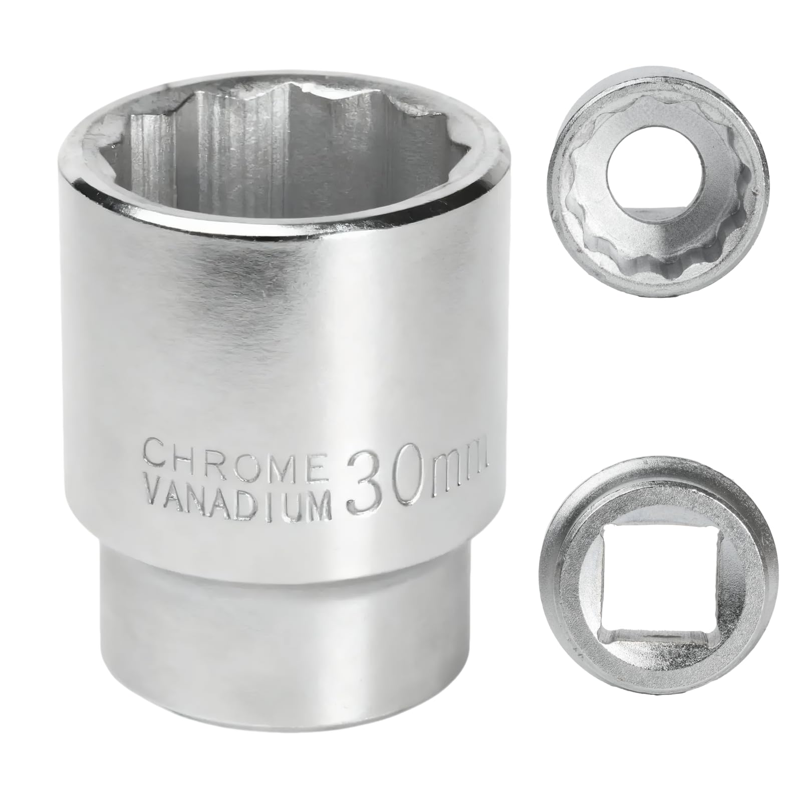 FortuneGlobe 30mm 3/4" 12-Point Socket for 3/4 Key 30mm CR-MO (Whtie) โ image 1
