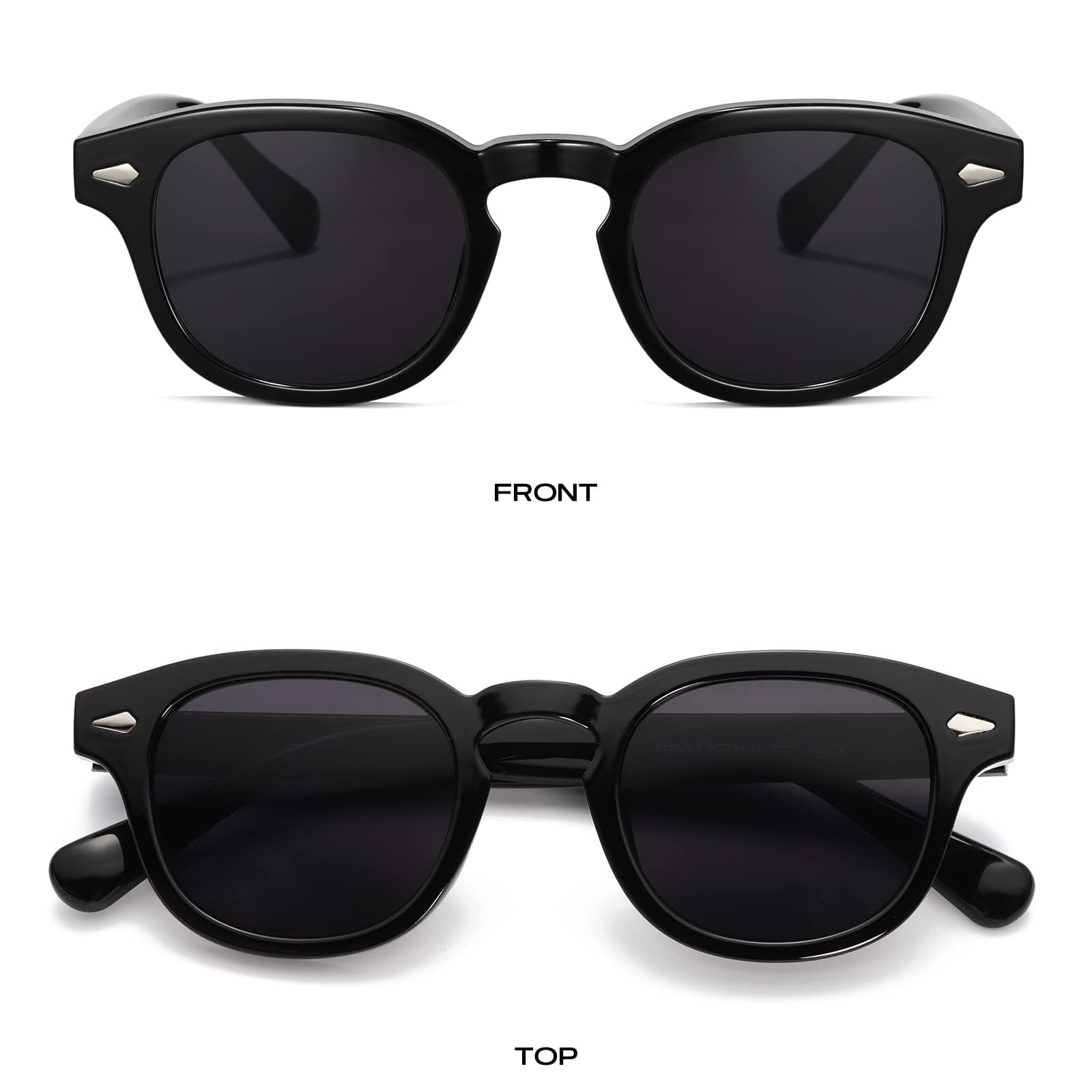 WONAVEHY Occhiali da sole Mens Womens Unisex Retro occhiali da sole per gli uomini donne Pirata Capitano Johnny Depp Stile Vintage Rotondo Stile Occhiali da sole colorati per gli uomini Signore Moda