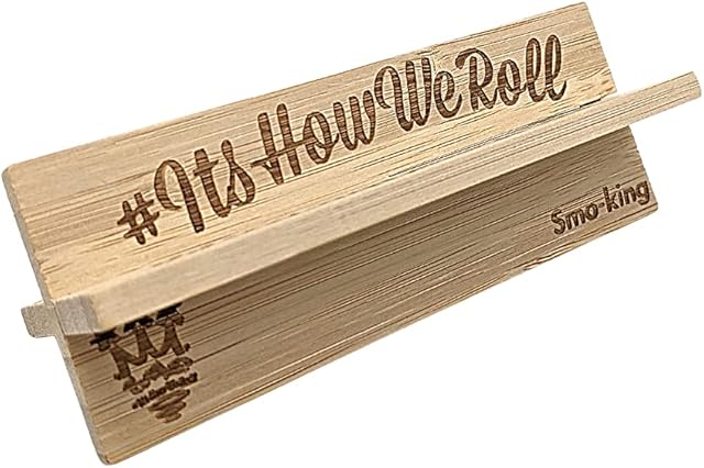 Premium SMO King X Ultimate Tabler Wooden Rolling Paper Aid Wooden V Block Cradle - Interlocking King Size Rolling Paper X Stand Plank. Essential Rolling Tray Accessories