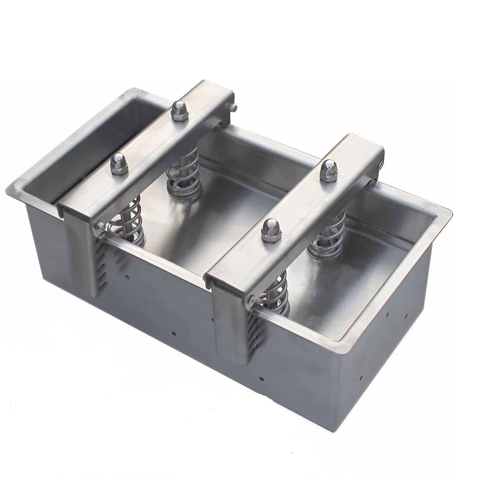 Molde de prensa de carne de acero inoxidable, prensa industrial para hamburguesas con resorte de compresión para prensar jamón y carnes delicatessen (3,2 kg)