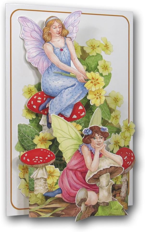 Vintage Birthday Card Sunflower Fairies - Beautiful Nostalgic Greeting Card