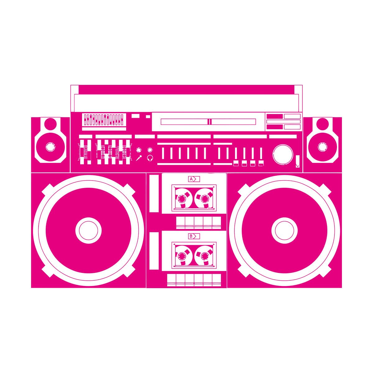 Vinyl Wall Stickers Sound Recorder Music Night Club DJ Party 48x76.4cm It Won't Fall Off Large Rosered